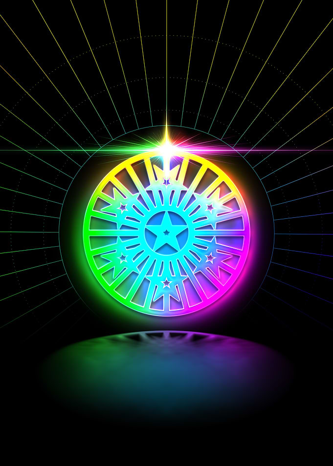 Neon Sacred Geometry Glyph