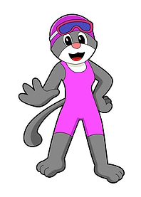 Cat Swimming goggles
