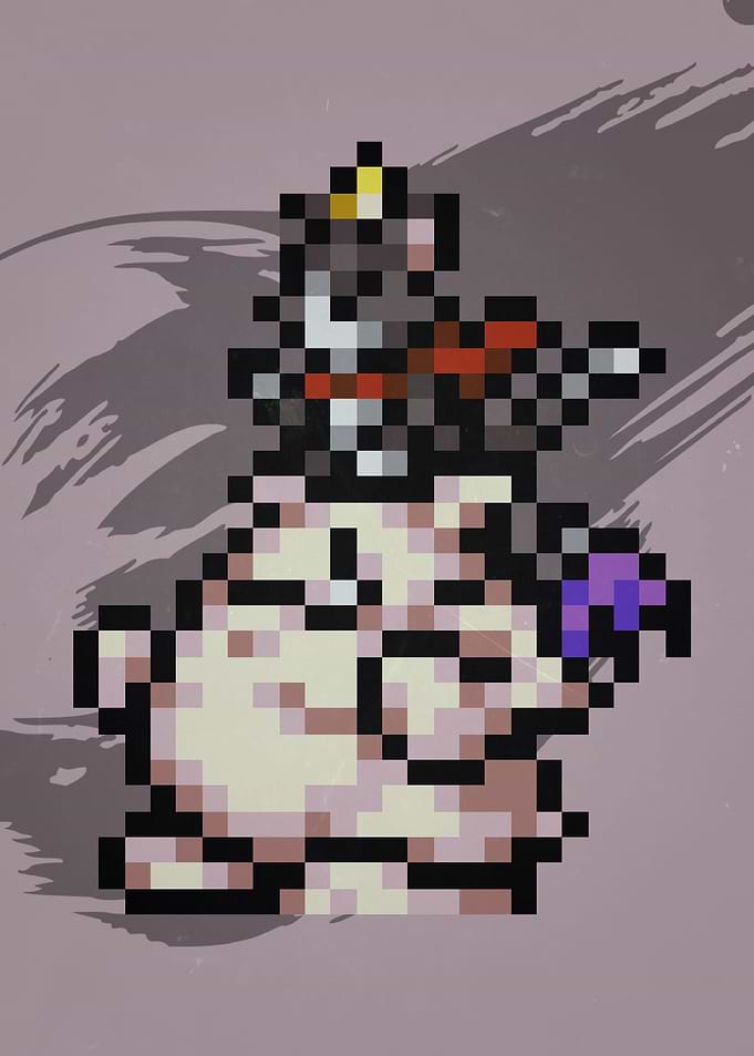 FF VII Cait Sith Pixel Art