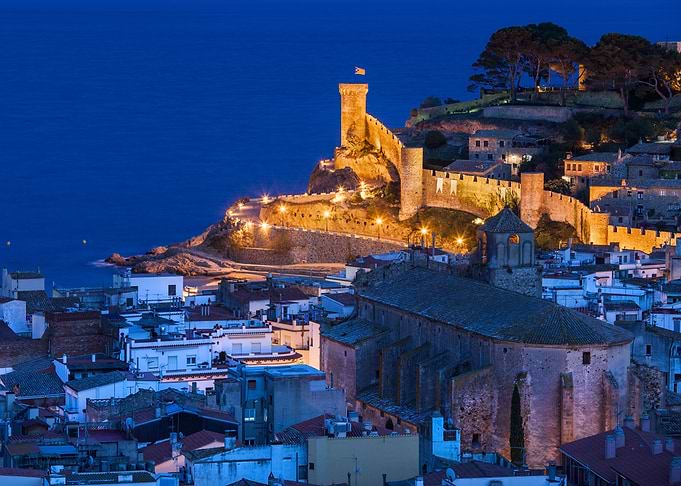 Tossa de Mar at Night