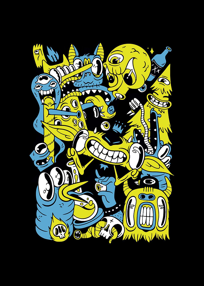 Monster Collage Scary