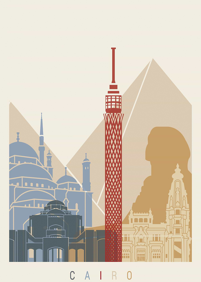 Cairo skyline poster