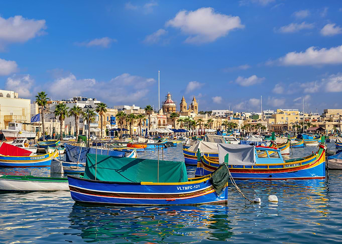 Marsaxlokk Boats In Malta
