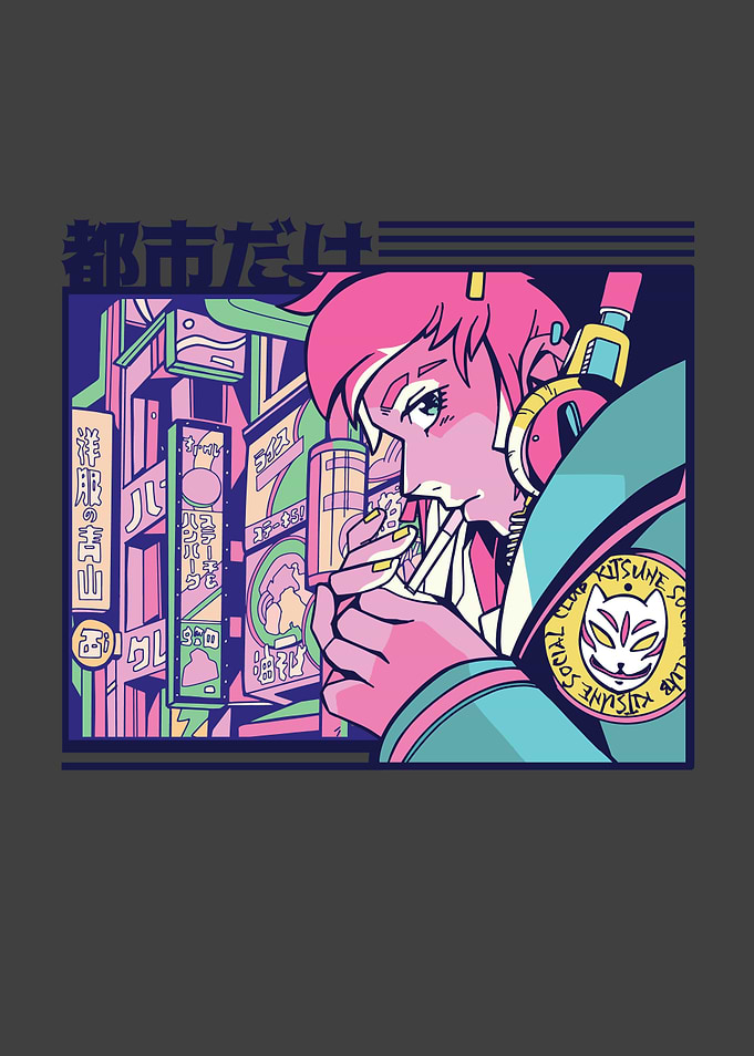 Anime Smoking Girl