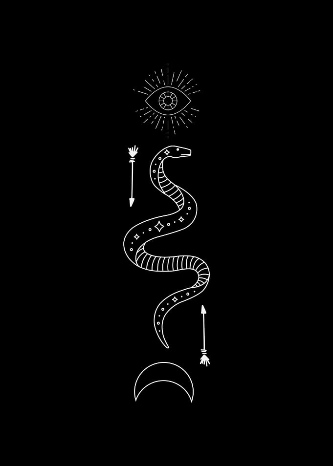Occult Snake Symbol Gothic