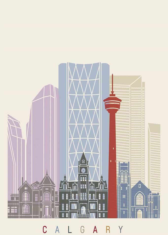 Calgary skyline poster