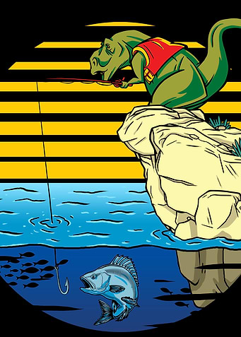 Fishing Dinosaur TRex
