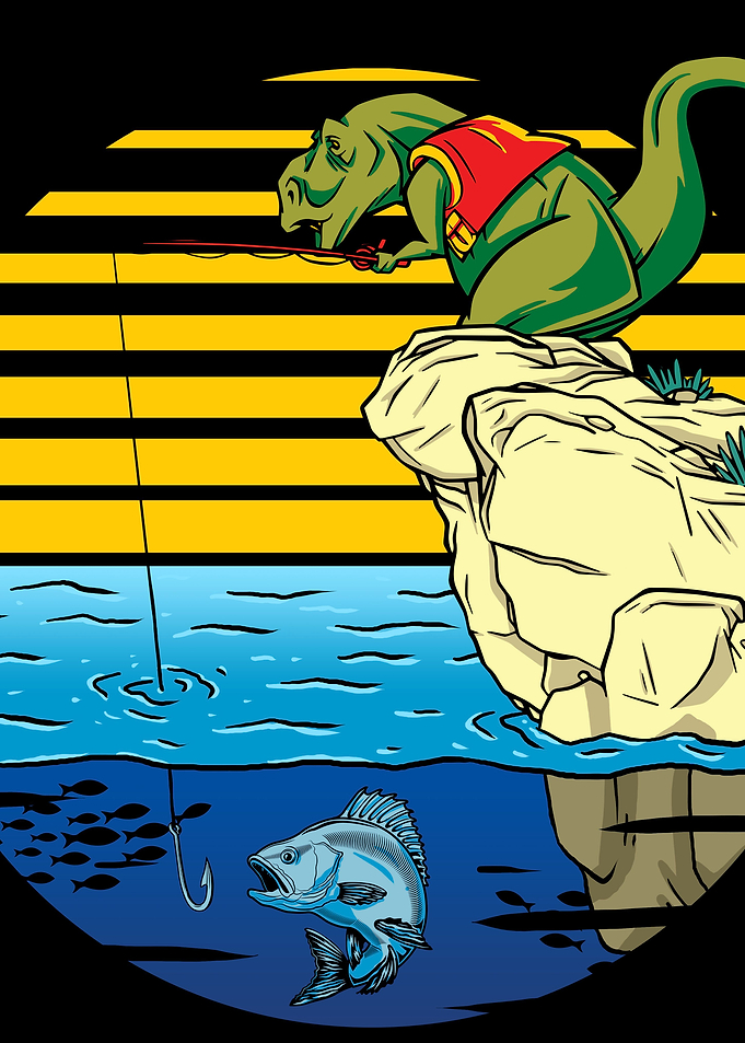 Fishing Dinosaur TRex