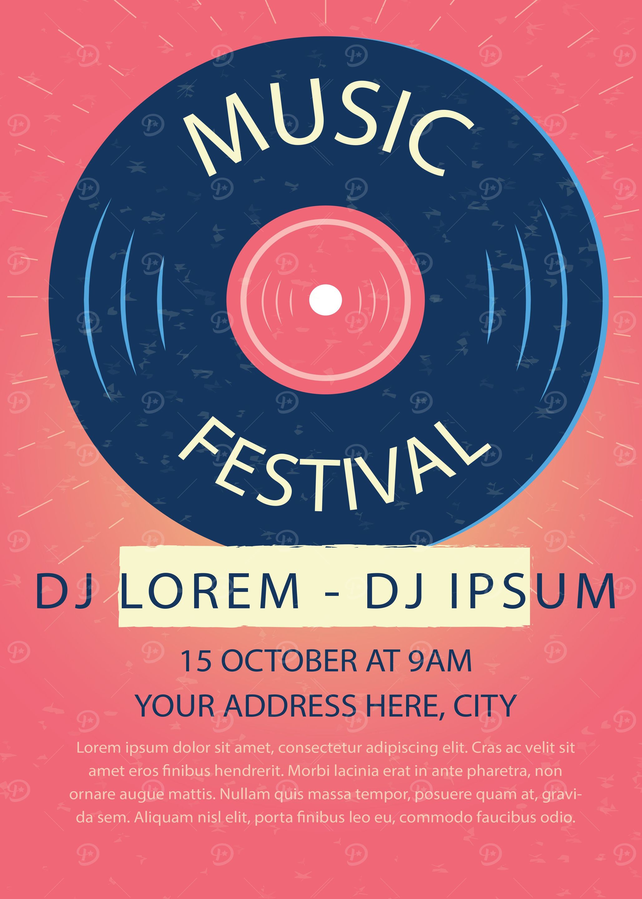 Retro music poster