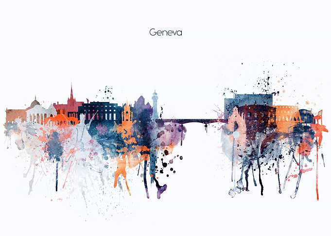 Geneva Switzerland Skyline