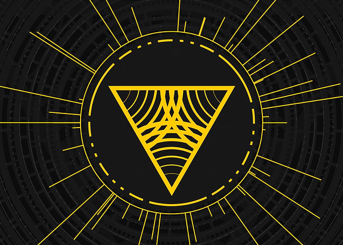 Gold Sacred Geometry Glyph