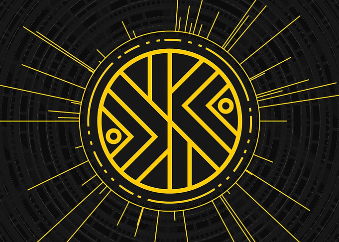 Gold Geometric Glyph Rune