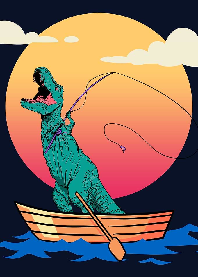 Fishing Dinosaur TRex