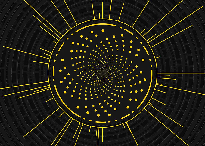 Gold Sacred Geometry Glyph