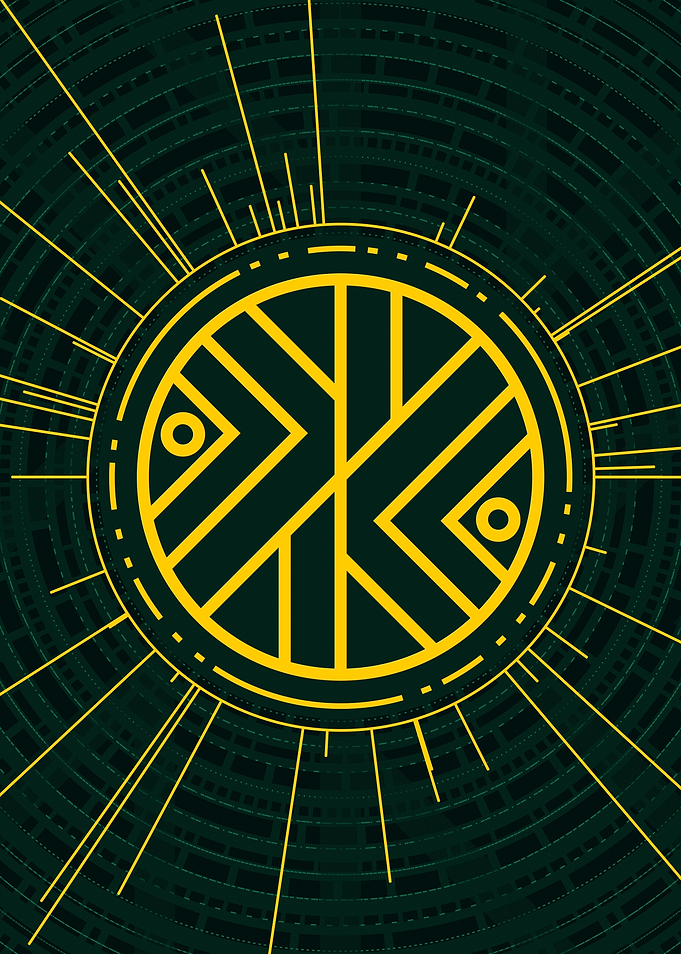 Gold Sacred Geometry Glyph