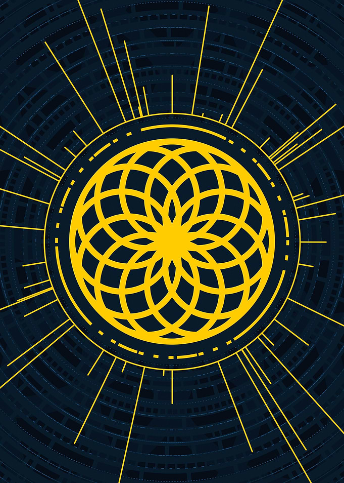 Gold Glyph Mandala Rune