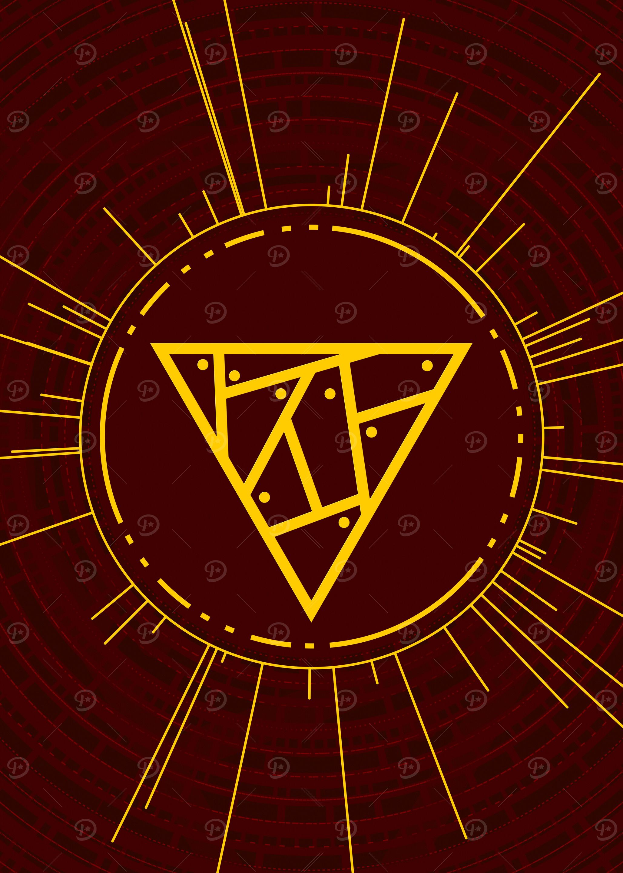 Yellow Gold Magic Glyph