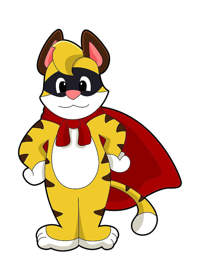 Tiger Hero Mask Cape