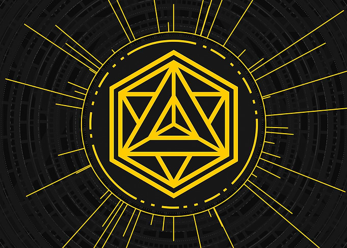 Gold Sacred Geometry Glyph