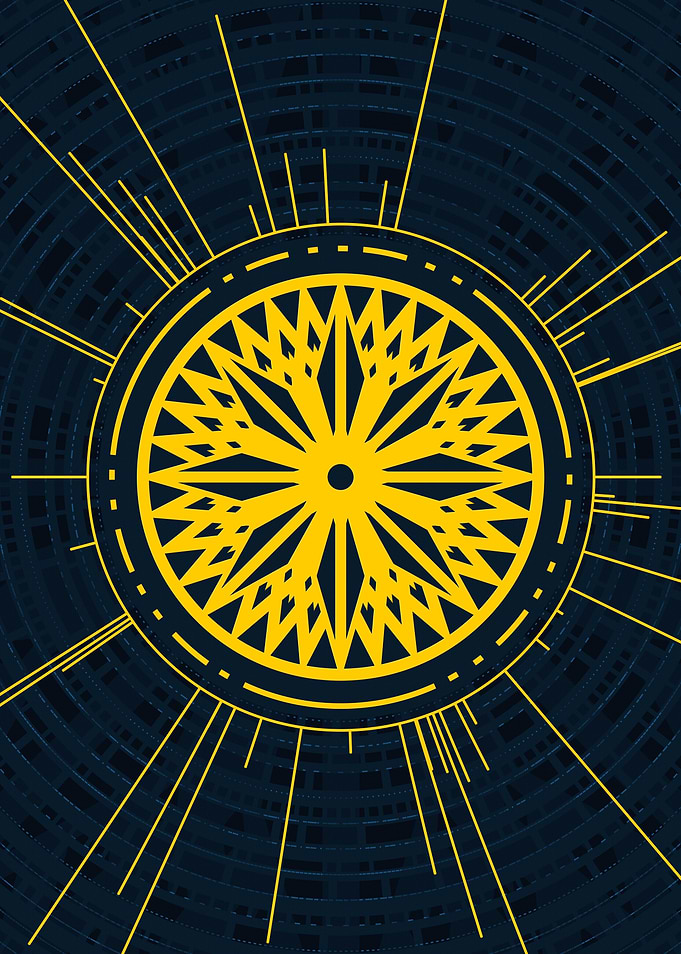 Gold Geometric Glyph Rune