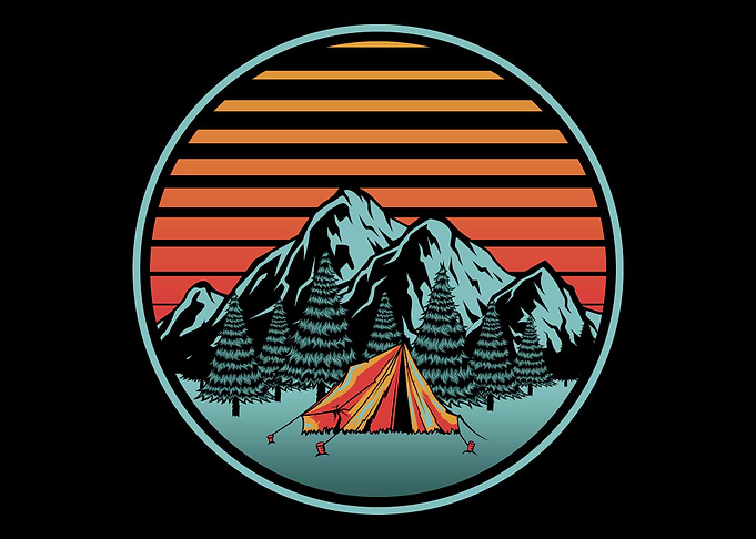 Camping Retro Camper Tent
