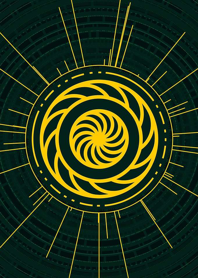 Gold Glyph Mandala Rune