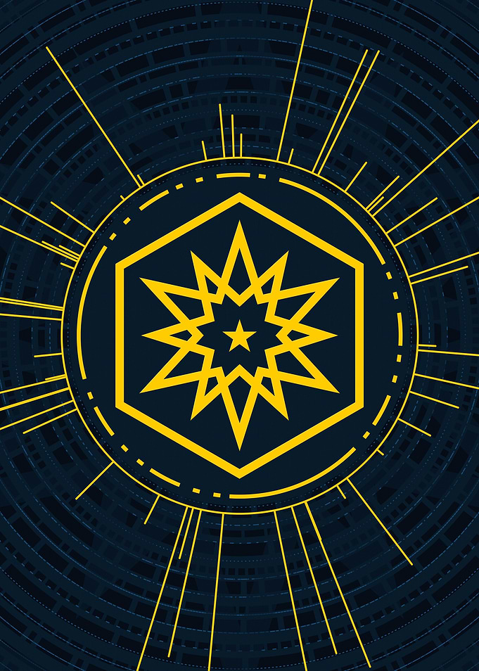 Yellow Glyph Mandala Rune