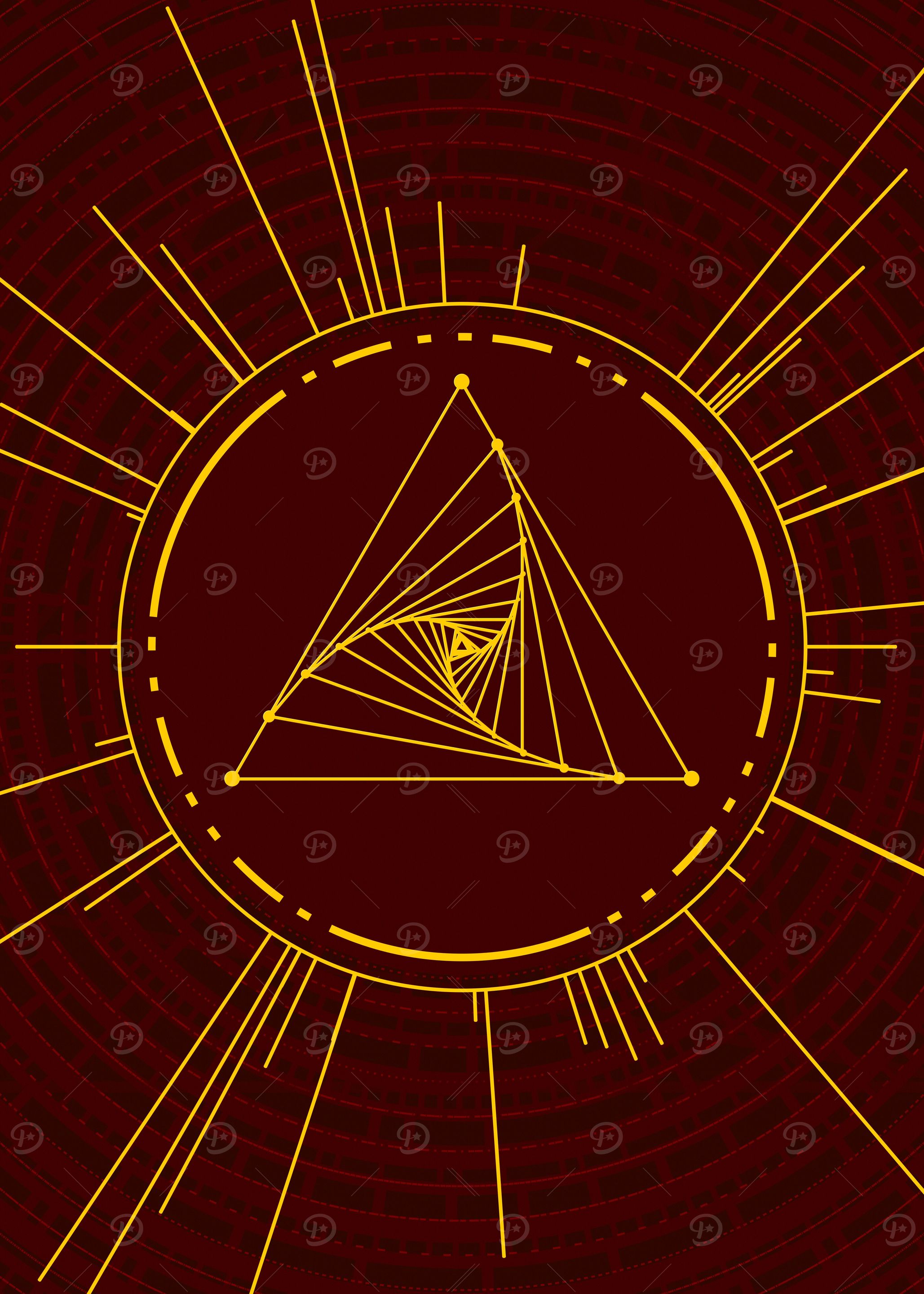 Yellow Gold Magic Glyph