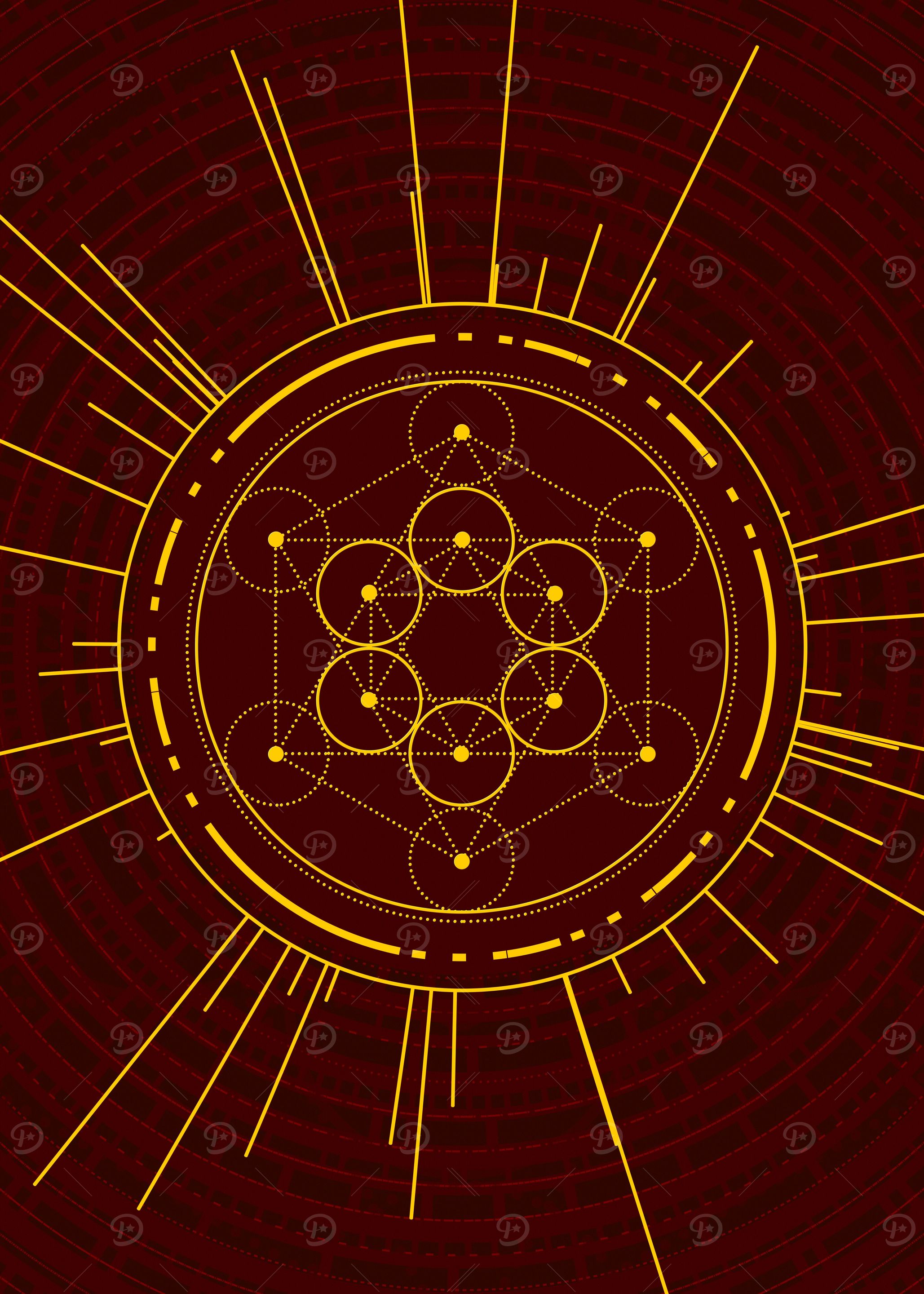 Yellow Gold Magic Glyph