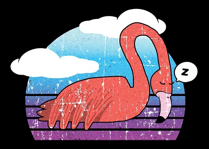 Sleeping flamingo gift