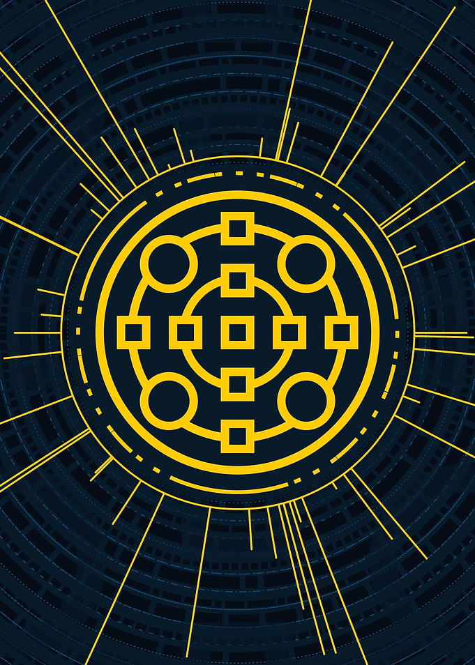 Gold Sacred Geometry Glyph