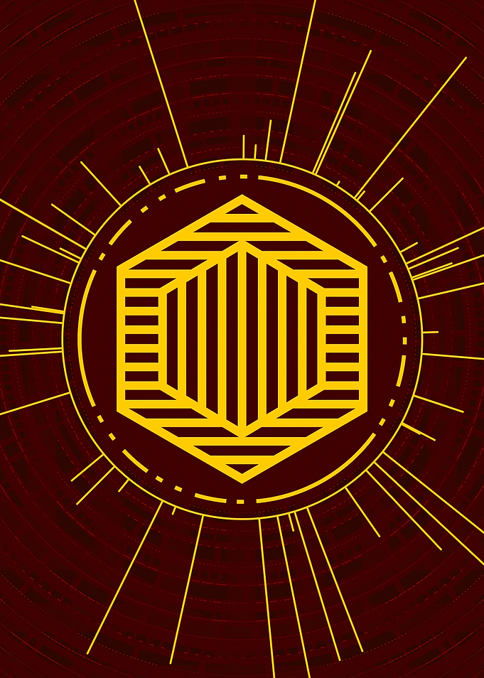 Yellow Glyph Mandala Rune