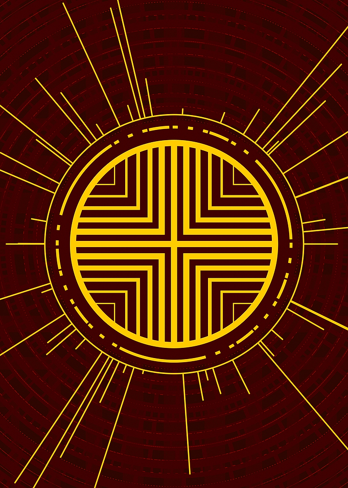 Gold Glyph Mandala Rune