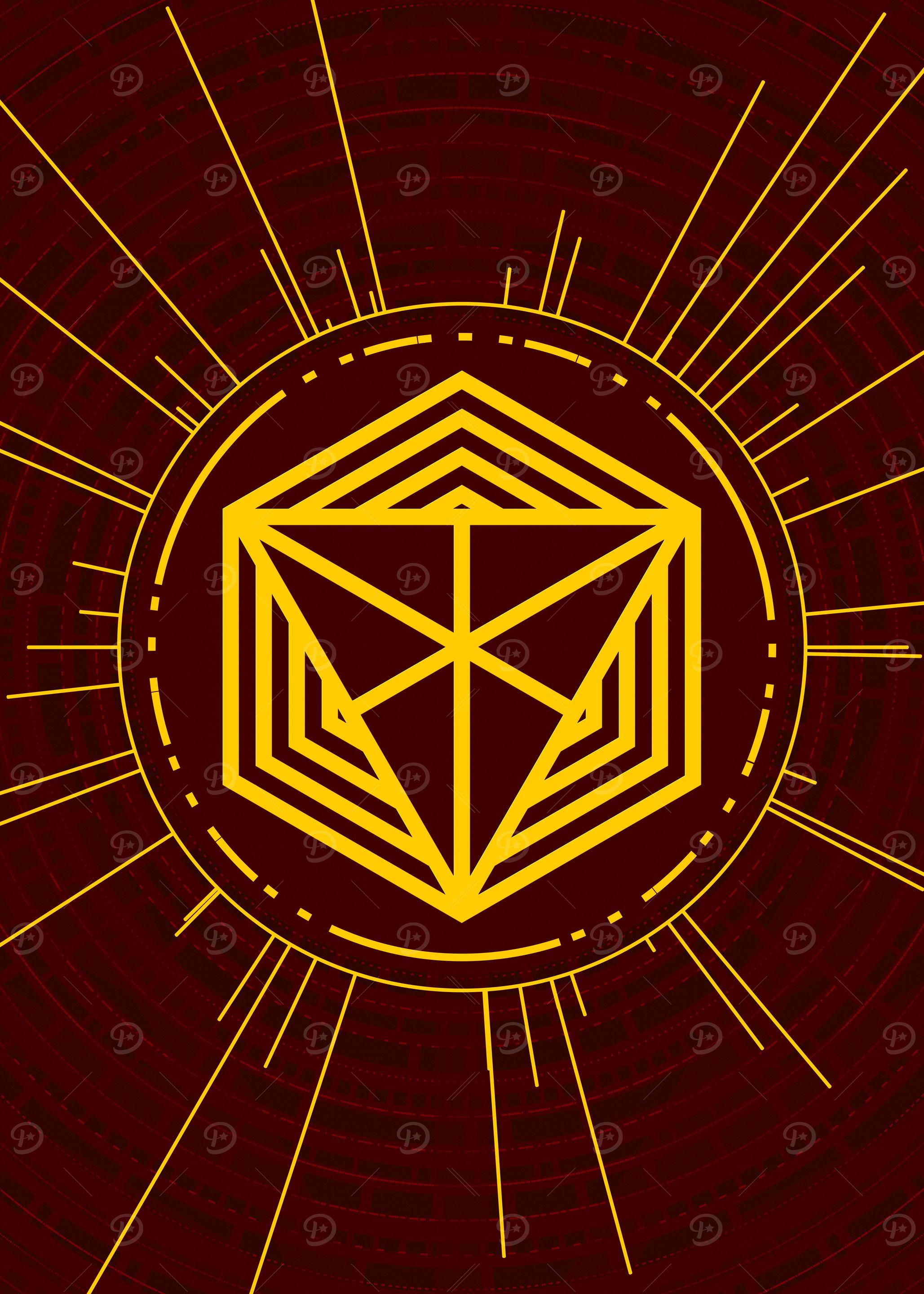 Gold Glyph Mandala Rune