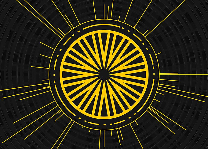 Gold Sacred Geometry Glyph