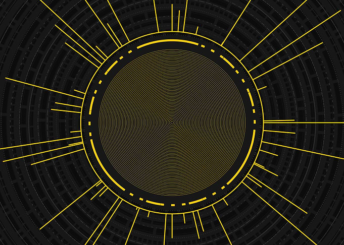Yellow Glyph Mandala Rune
