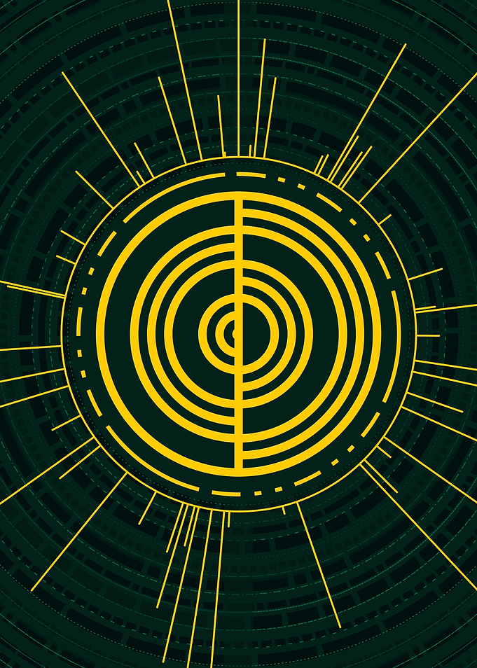 Yellow Glyph Mandala Rune