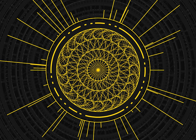 Gold Glyph Mandala Rune