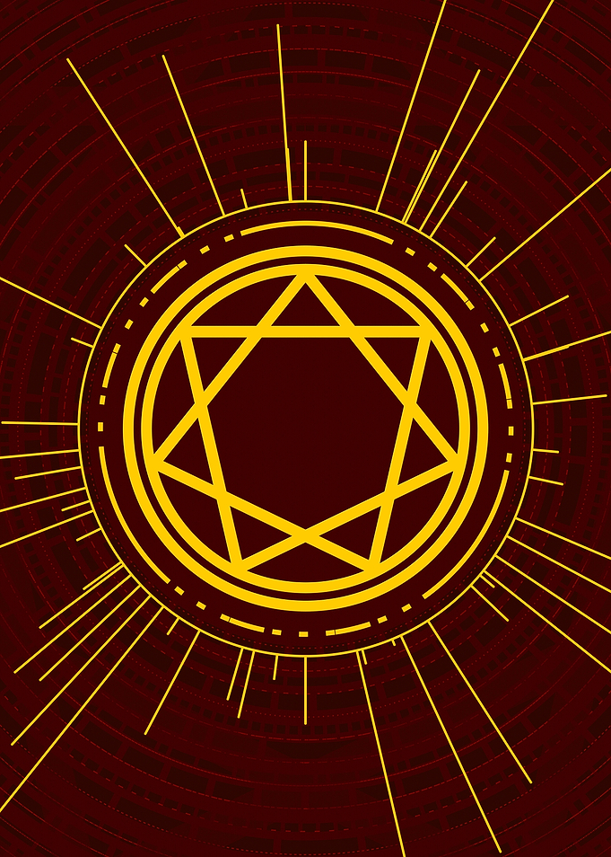 Yellow Glyph Mandala Rune