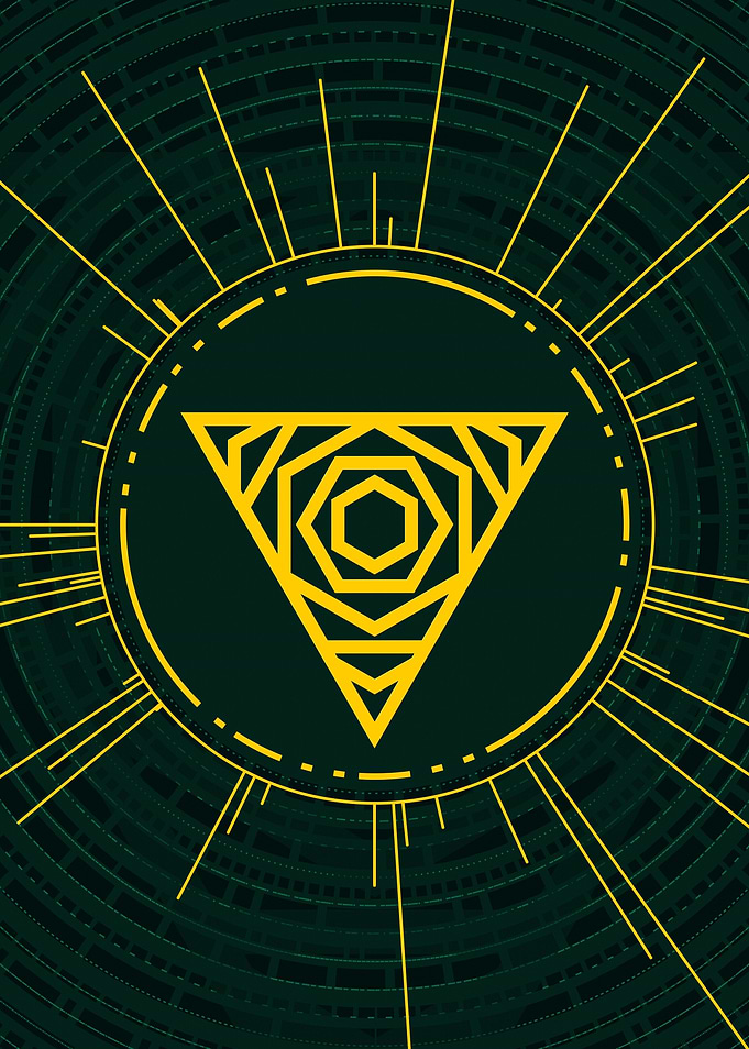 Gold Glyph Mandala Rune