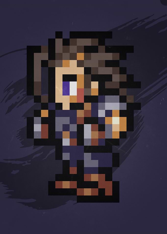 FF VII Zack Pixel Sprite