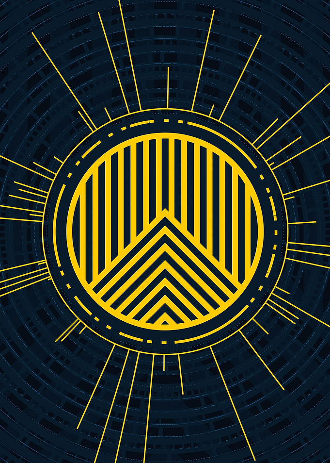 Gold Geometric Glyph Rune