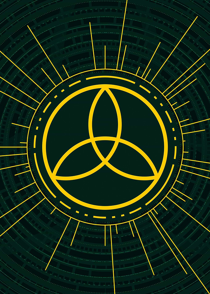 Yellow Glyph Mandala Rune