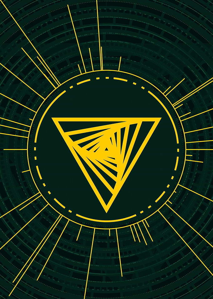 Gold Geometric Glyph Rune