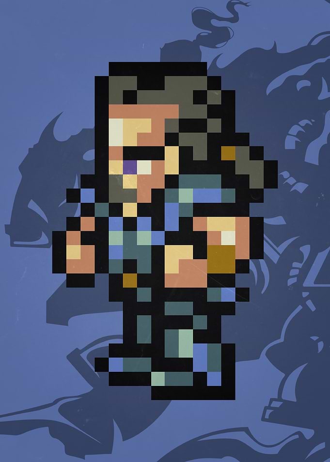 FF VI Cyan Pixel Sprite
