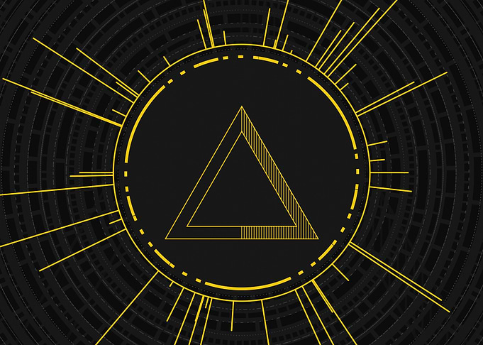 Gold Sacred Geometry Glyph