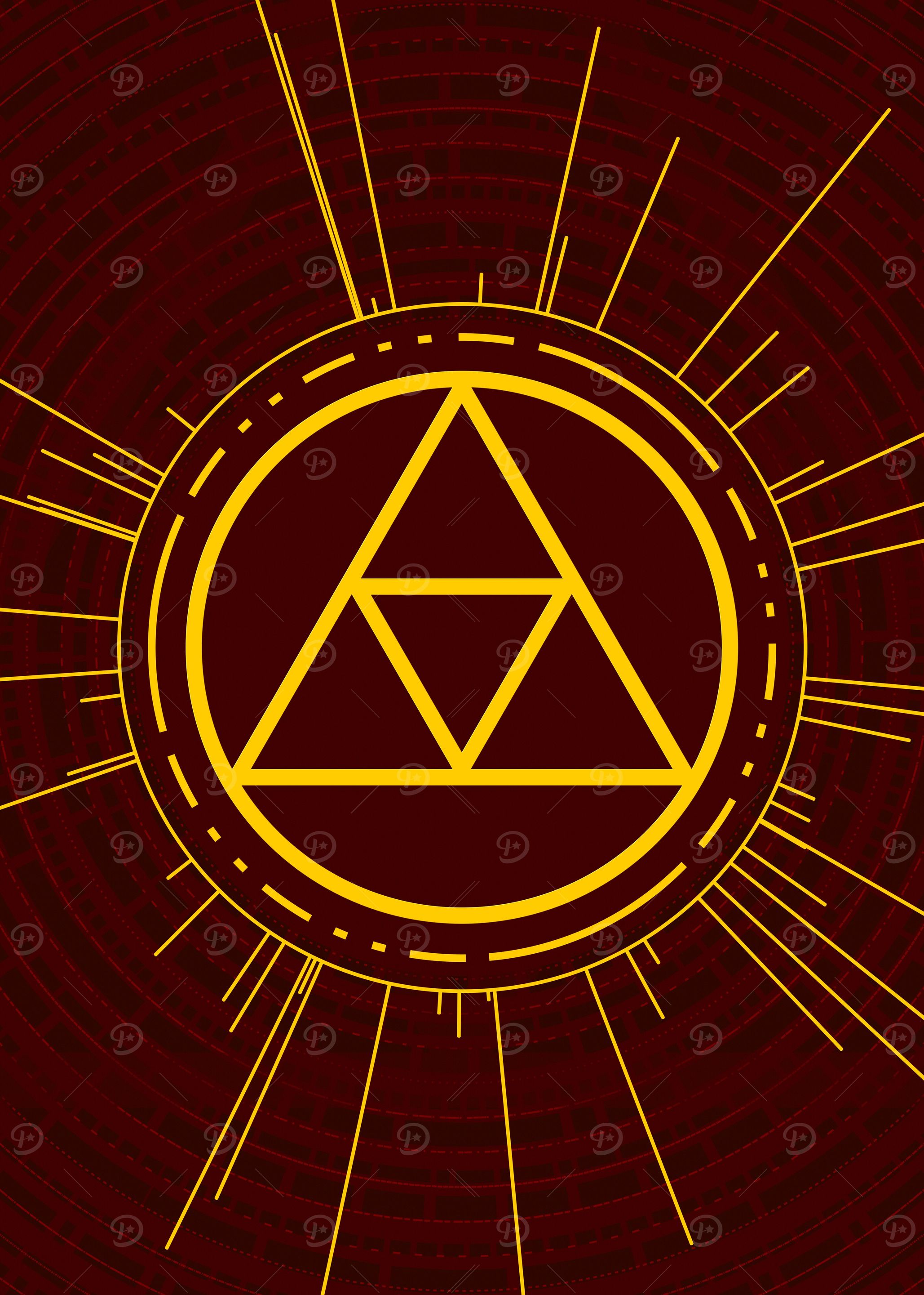 Gold Glyph Mandala Rune