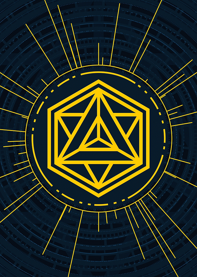 Gold Sacred Geometry Glyph
