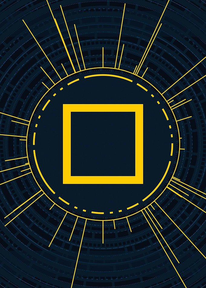 Gold Geometric Glyph Rune