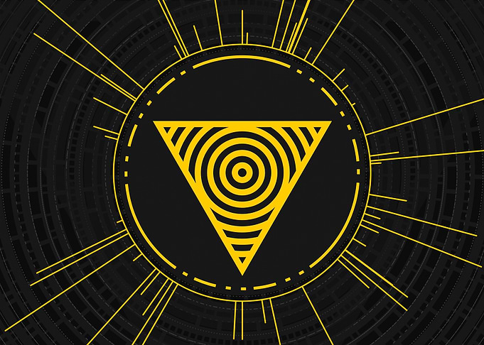 Gold Sacred Geometry Glyph